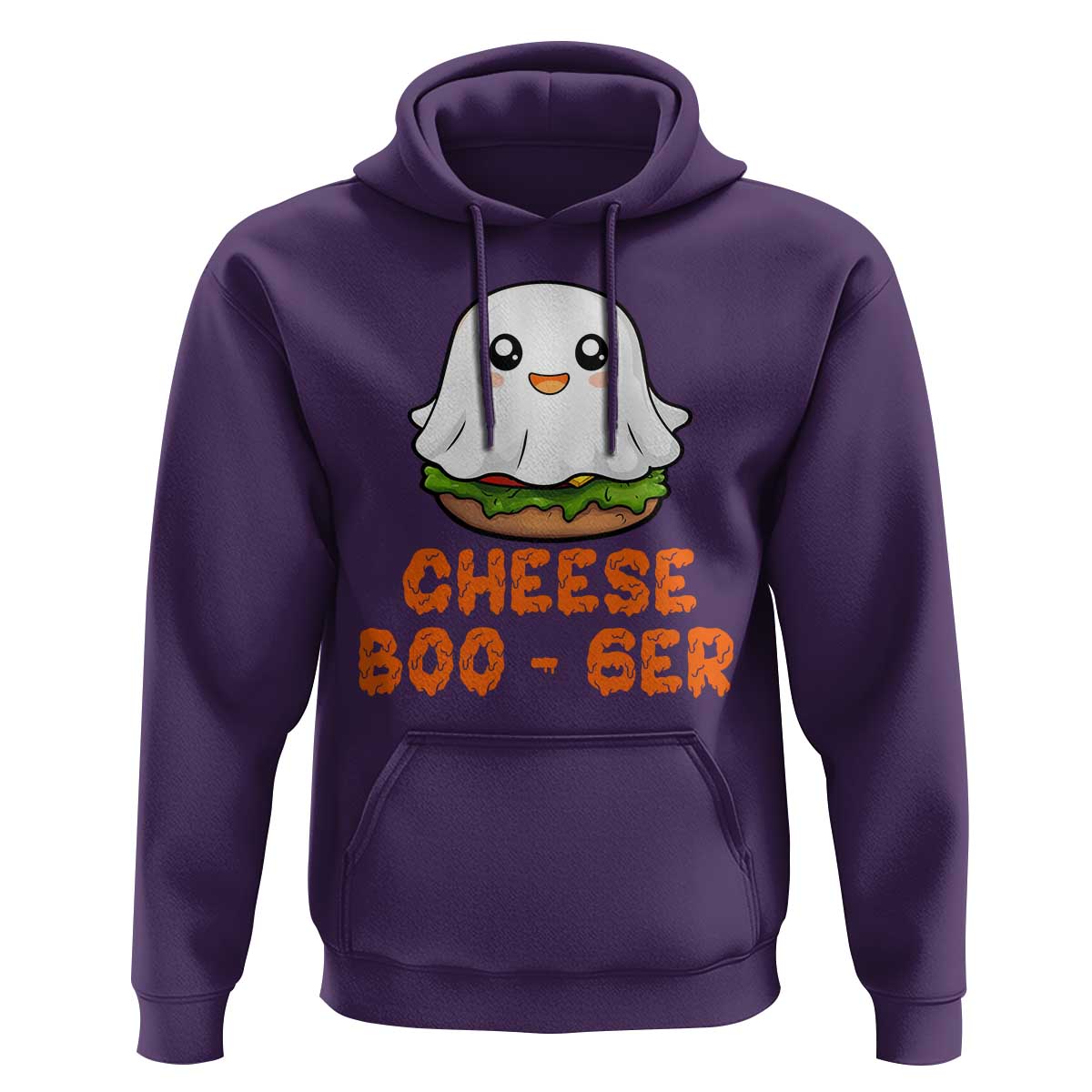 Funny Halloween Hoodie Cheese Boo-ger Cute Hamburger Ghost