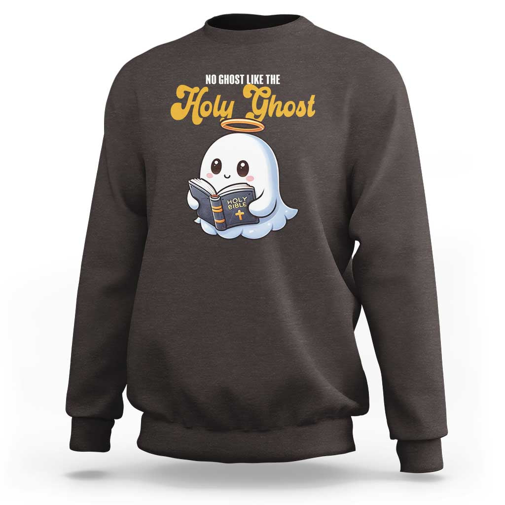 Funny Halloween Christian Sweatshirt No Ghost Like The Holy Ghost - Wonder Print Shop