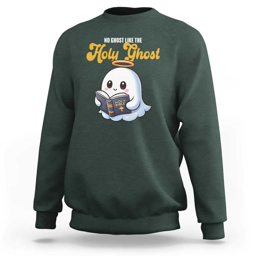 Funny Halloween Christian Sweatshirt No Ghost Like The Holy Ghost - Wonder Print Shop