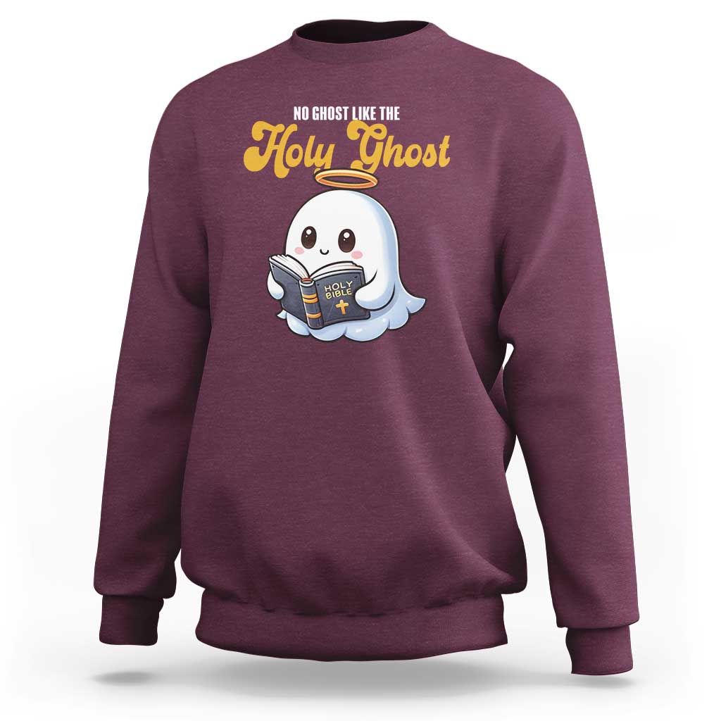 Funny Halloween Christian Sweatshirt No Ghost Like The Holy Ghost - Wonder Print Shop