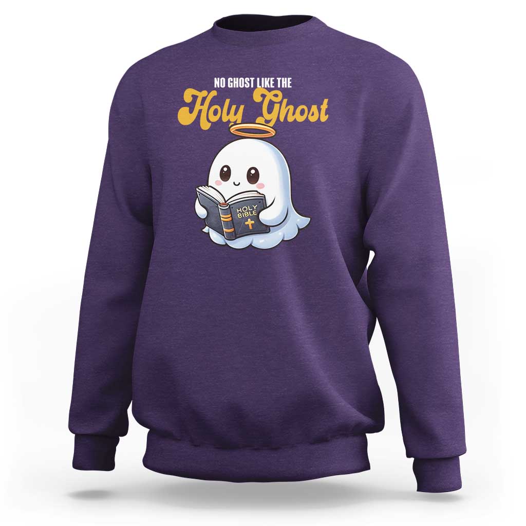 Funny Halloween Christian Sweatshirt No Ghost Like The Holy Ghost - Wonder Print Shop
