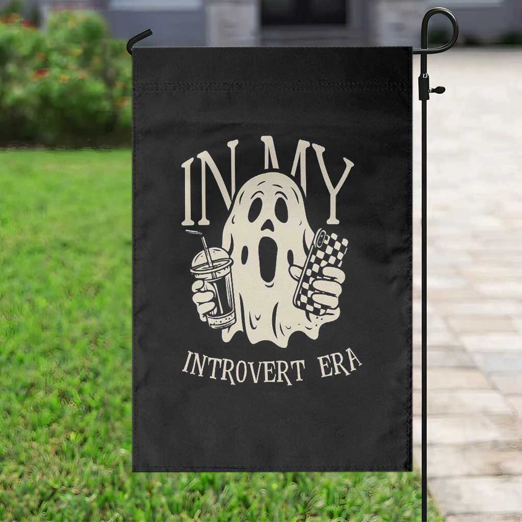 Funny Halloween Garden Flag In  My Introvert Era Ghost - Wonder Print Shop