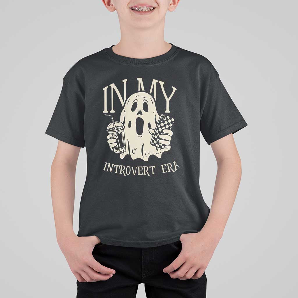 Funny Halloween T Shirt For Kid In  My Introvert Era Ghost - Wonder Print Shop