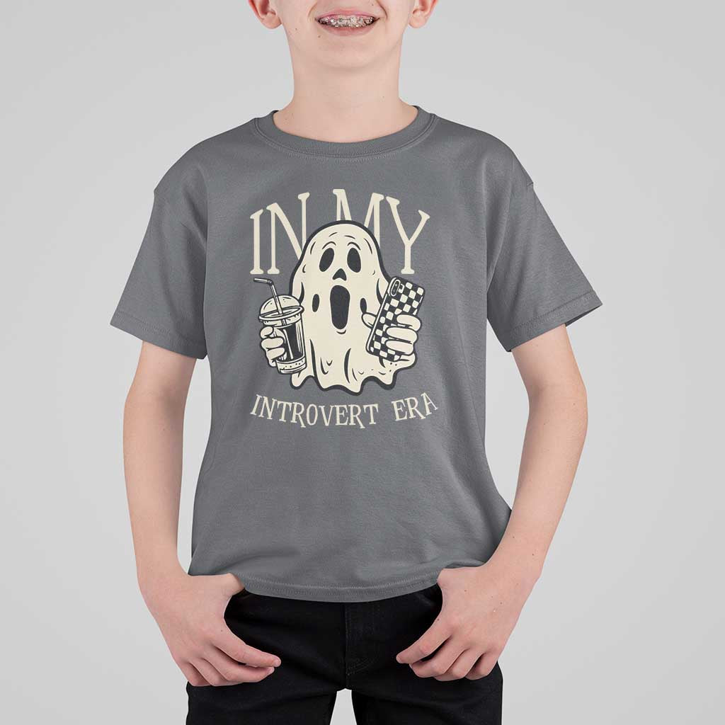 Funny Halloween T Shirt For Kid In  My Introvert Era Ghost - Wonder Print Shop
