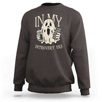 Funny Halloween Sweatshirt In  My Introvert Era Ghost - Wonder Print Shop