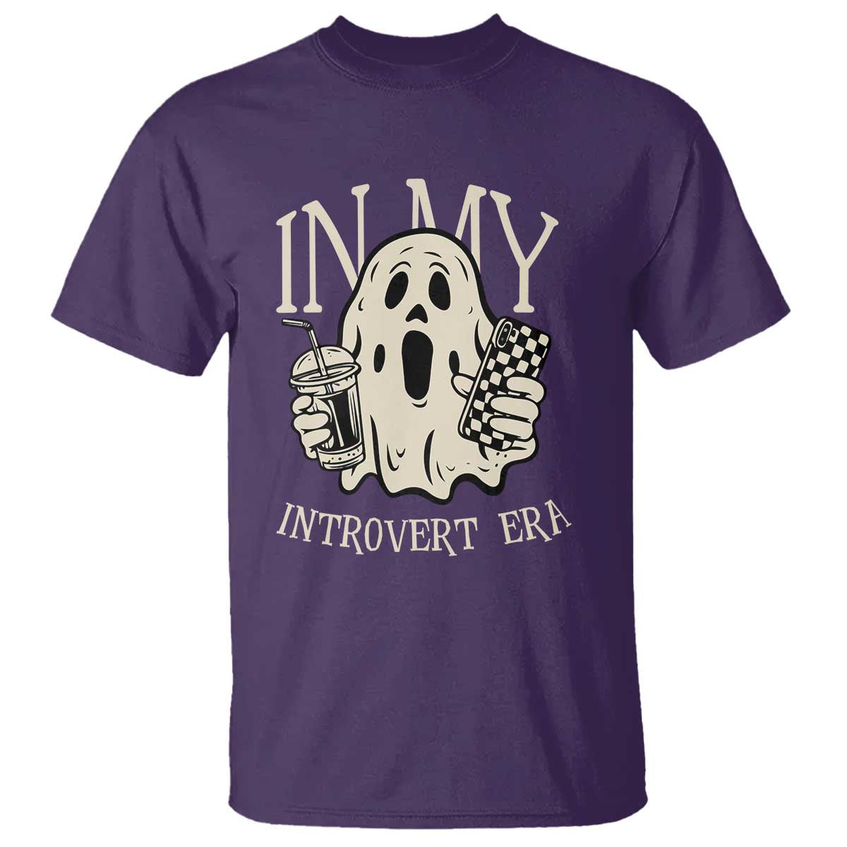 Funny Halloween T Shirt In  My Introvert Era Ghost - Wonder Print Shop