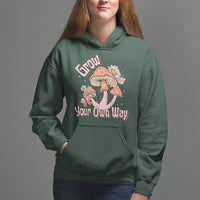 Grow Your Own Way Mushroom Level Up Hoodie - Wonder Print Shop