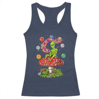 Outer Space Funny Alien Smoking Racerback Tank Top