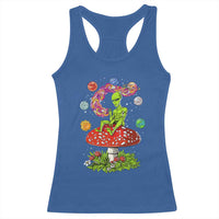 Outer Space Funny Alien Smoking Racerback Tank Top