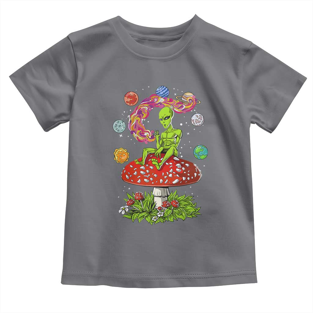 Outer Space Funny Alien Smoking Toddler T Shirt