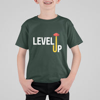 Level Up Mushroom Grow Your Own Way T Shirt For Kid - Wonder Print Shop