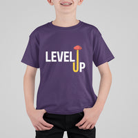 Level Up Mushroom Grow Your Own Way T Shirt For Kid - Wonder Print Shop