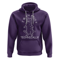 I'm An Adult Technically Funny Cat 18th Birthday Hoodie - Wonder Print Shop