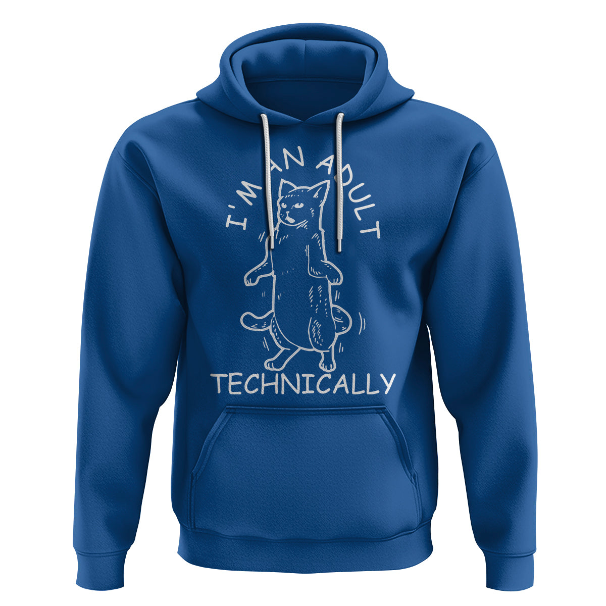 I'm An Adult Technically Funny Cat 18th Birthday Hoodie - Wonder Print Shop