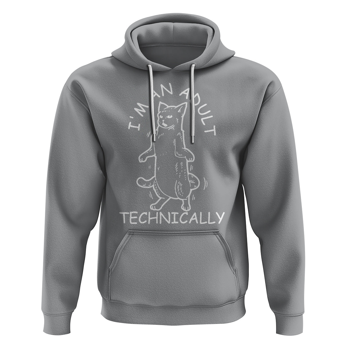 I'm An Adult Technically Funny Cat 18th Birthday Hoodie - Wonder Print Shop