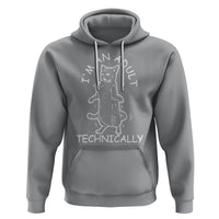 I'm An Adult Technically Funny Cat 18th Birthday Hoodie - Wonder Print Shop