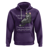 I Can't Adult Today Tomorrow Doesn't Look Good Either Funny Meme Cat Hoodie - Wonder Print Shop