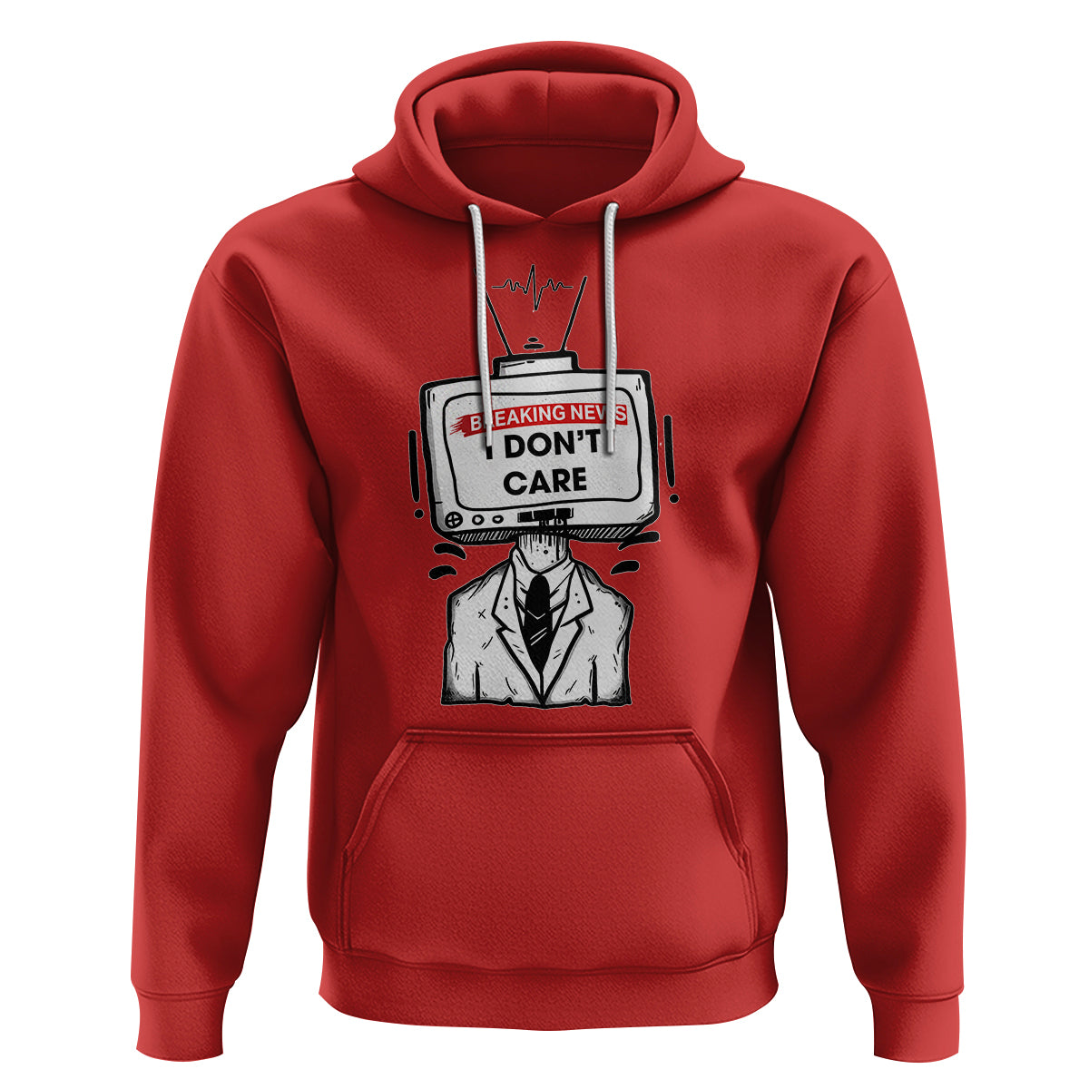 Breaking News I Don't Care Funny Sarcasm Humor Sarcastic Joke Aniti Social Hoodie - Wonder Print Shop