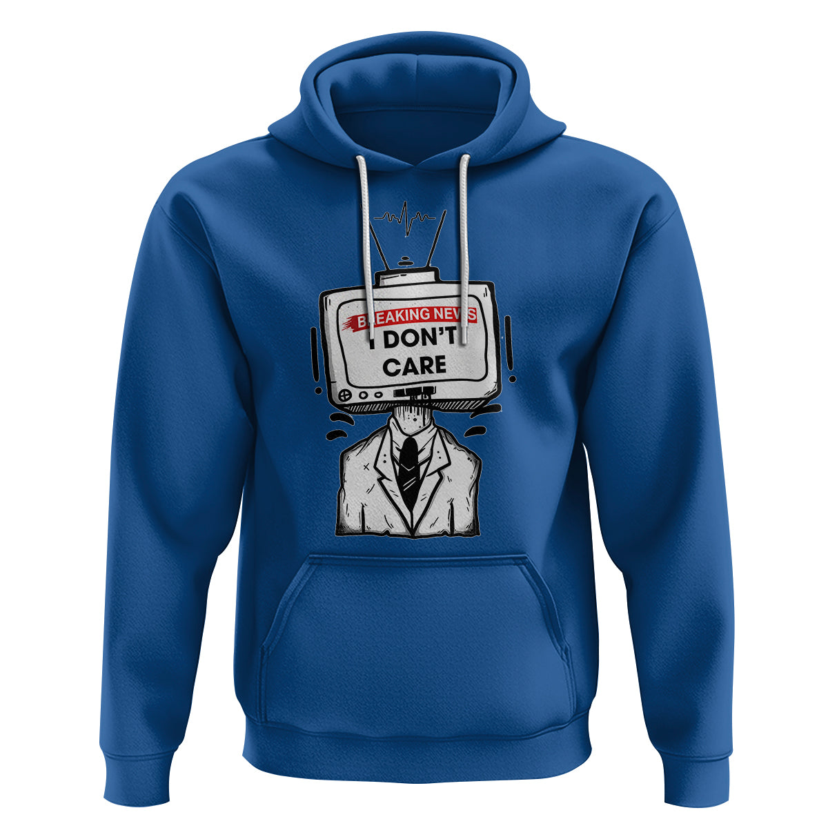 Breaking News I Don't Care Funny Sarcasm Humor Sarcastic Joke Aniti Social Hoodie - Wonder Print Shop