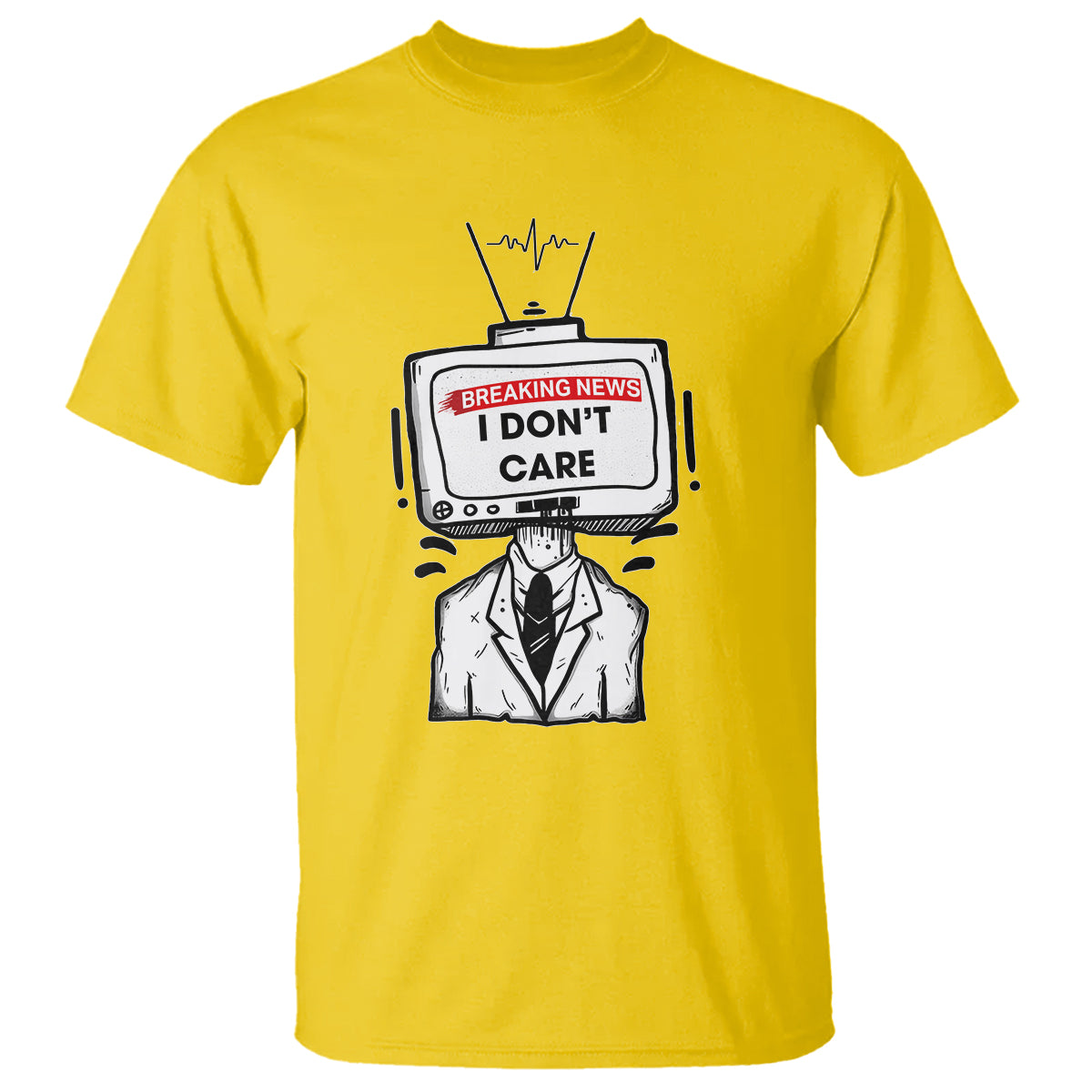 Breaking News I Don't Care Funny Sarcasm Humor Sarcastic Joke Aniti Social T Shirt - Wonder Print Shop