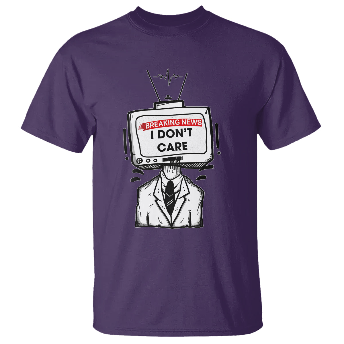 Breaking News I Don't Care Funny Sarcasm Humor Sarcastic Joke Aniti Social T Shirt - Wonder Print Shop
