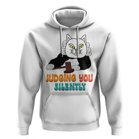Judge Cat Judging You Silently Funny Sarcastic Hoodie - Wonder Print Shop