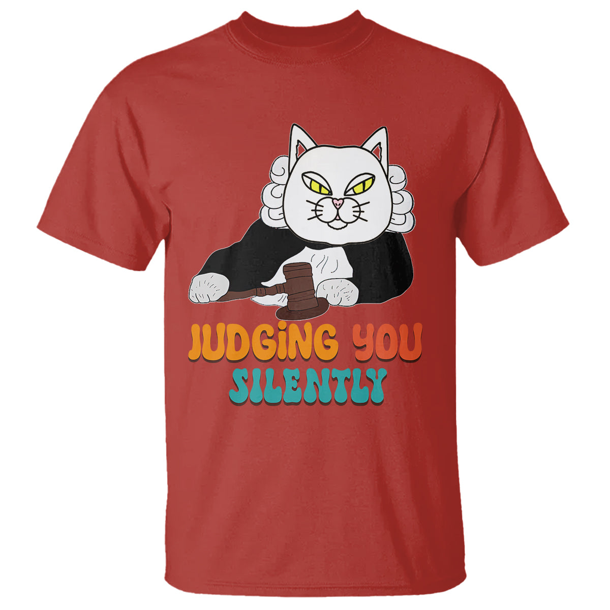 Judge Cat Judging You Silently Funny Sarcastic T Shirt - Wonder Print Shop