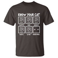 Know Your Cat Happy Sad Angry Hate Or Ninja Mode T Shirt - Wonder Print Shop