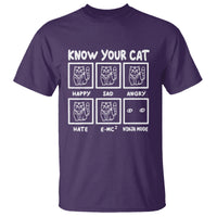 Know Your Cat Happy Sad Angry Hate Or Ninja Mode T Shirt - Wonder Print Shop