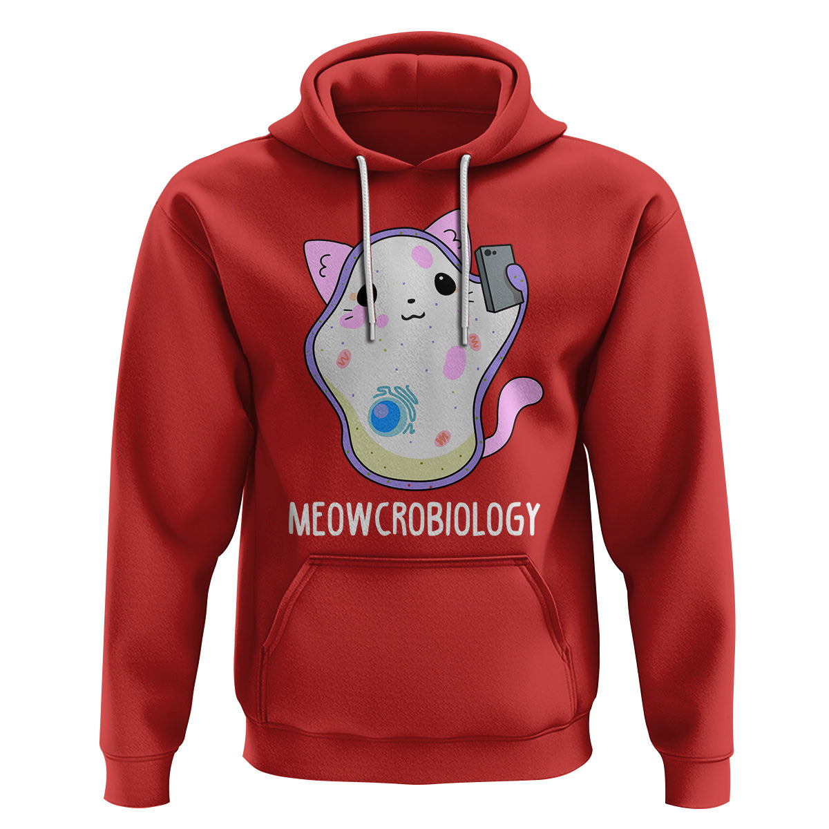 Meowcrobiology Microscopic Cats Science Pet School Biology Hoodie - Wonder Print Shop