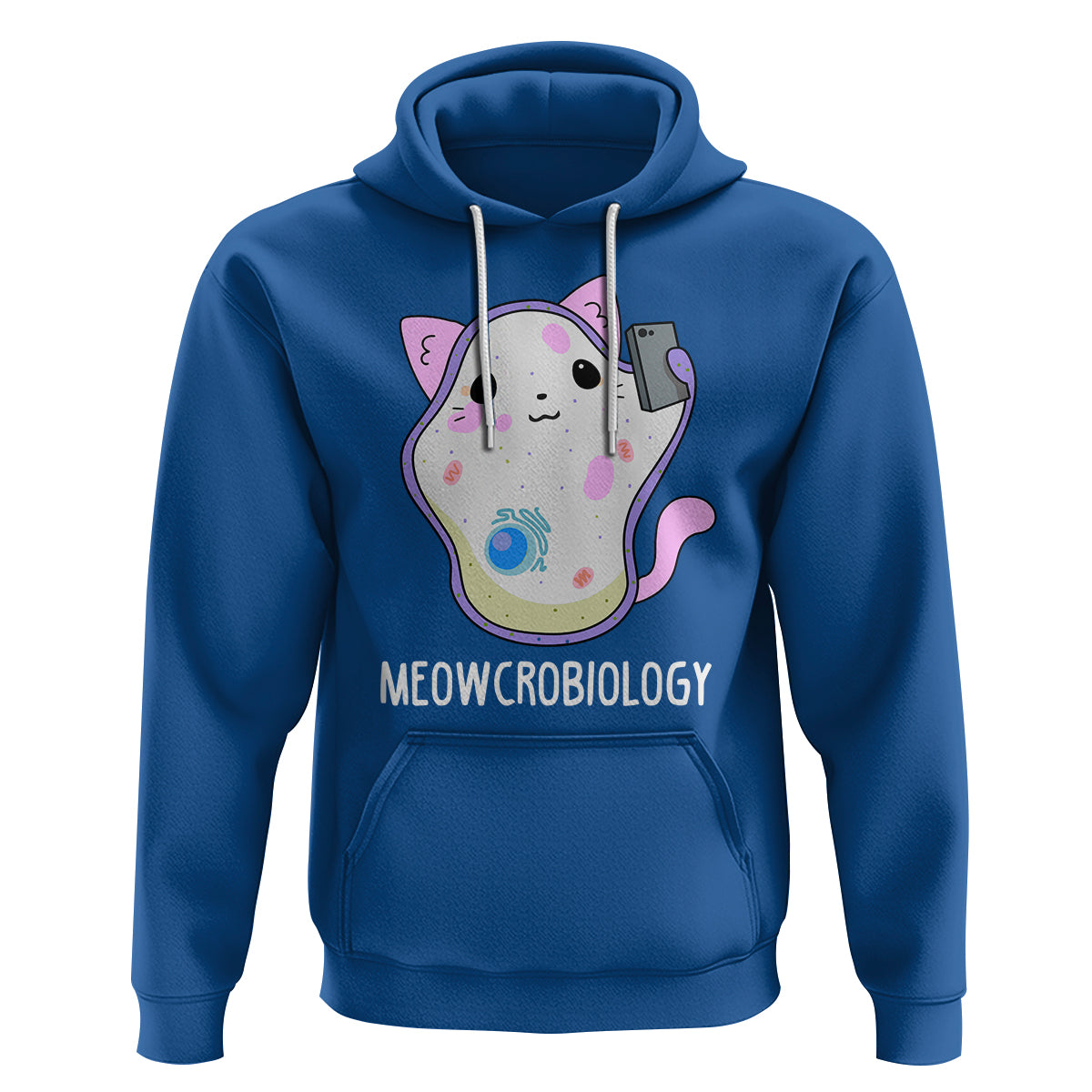Meowcrobiology Microscopic Cats Science Pet School Biology Hoodie - Wonder Print Shop