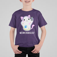 Meowcrobiology Microscopic Cats Science Pet School Biology T Shirt For Kid - Wonder Print Shop