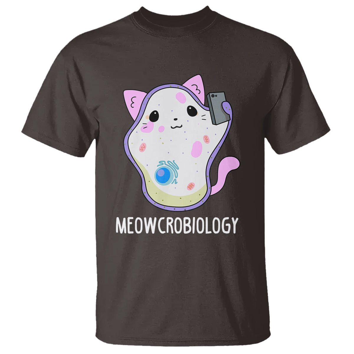Meowcrobiology Microscopic Cats Science Pet School Biology T Shirt - Wonder Print Shop