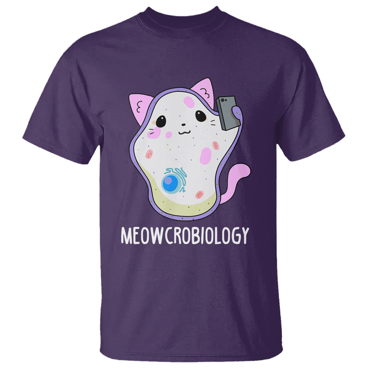 Meowcrobiology Microscopic Cats Science Pet School Biology T Shirt - Wonder Print Shop