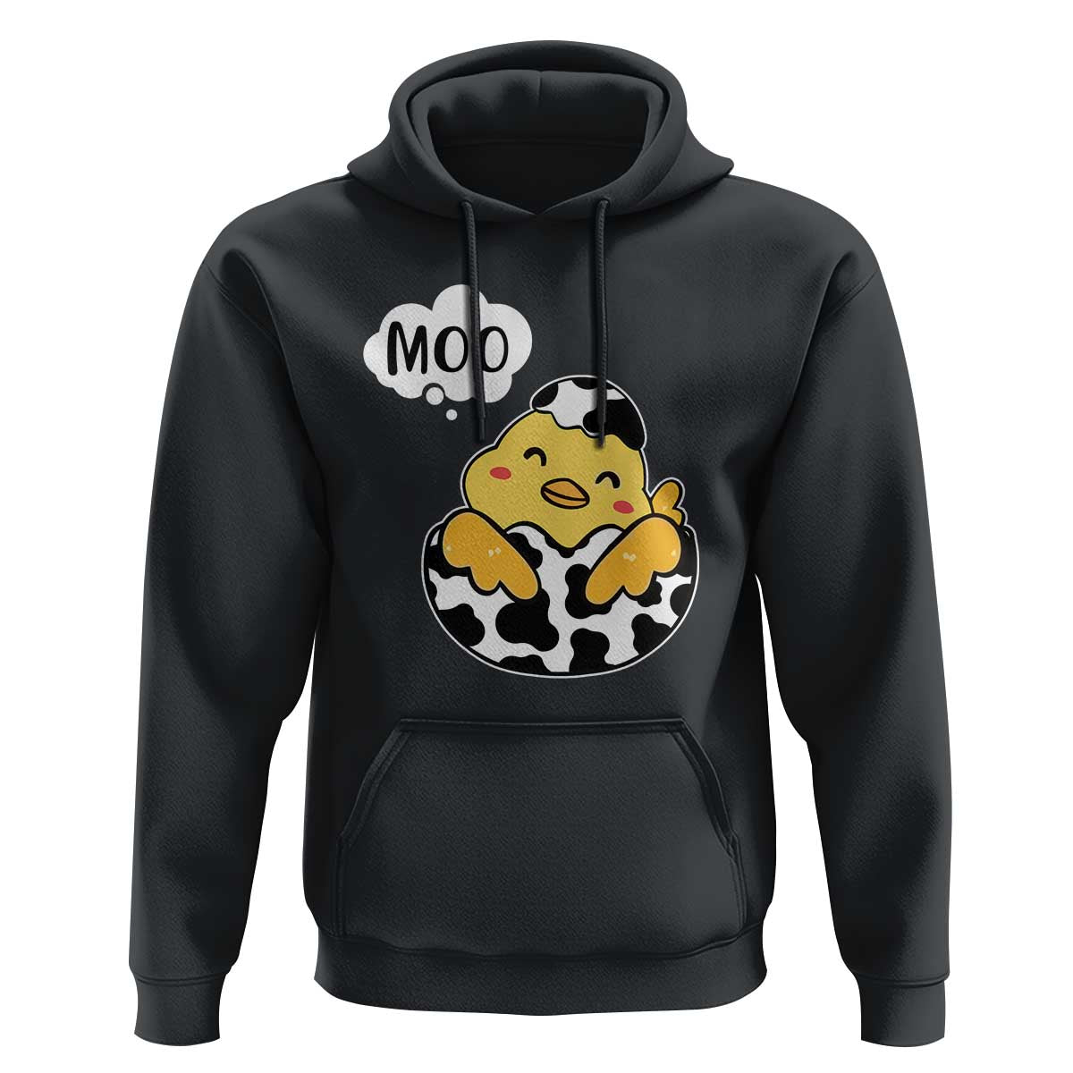 MOO Funny Chicken Fake Cow Hoodie - Wonder Print Shop