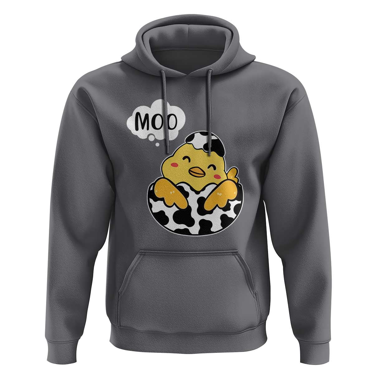 MOO Funny Chicken Fake Cow Hoodie - Wonder Print Shop
