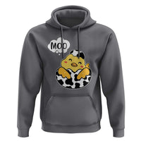 MOO Funny Chicken Fake Cow Hoodie - Wonder Print Shop
