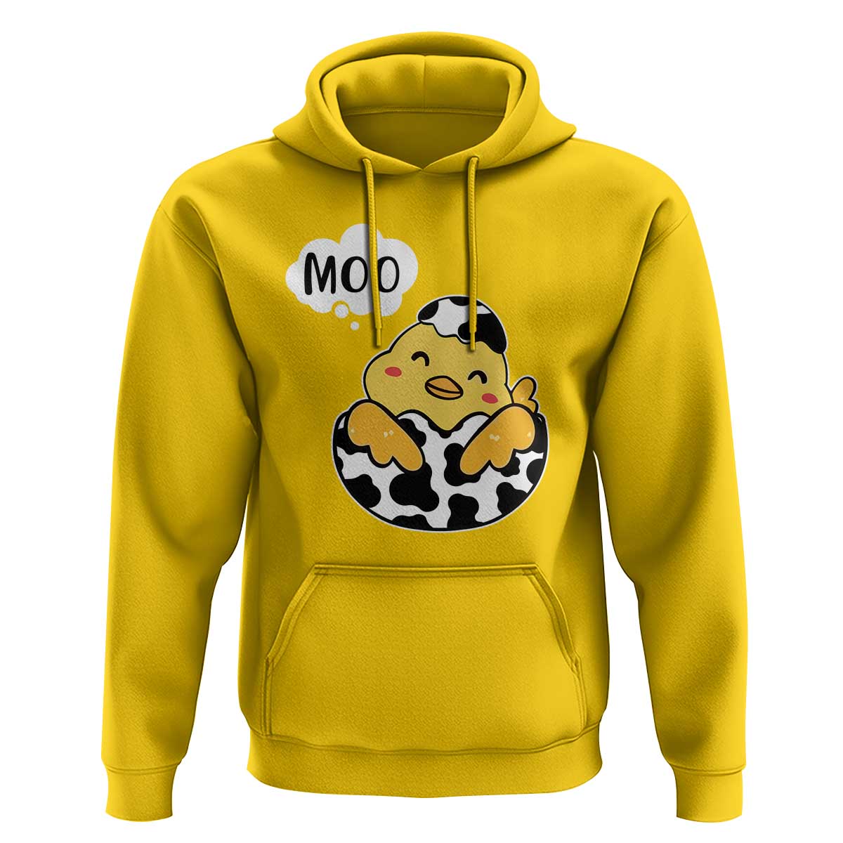 MOO Funny Chicken Fake Cow Hoodie - Wonder Print Shop