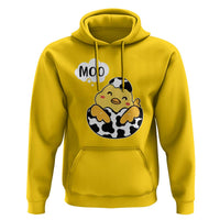 MOO Funny Chicken Fake Cow Hoodie - Wonder Print Shop