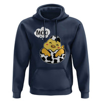 MOO Funny Chicken Fake Cow Hoodie - Wonder Print Shop