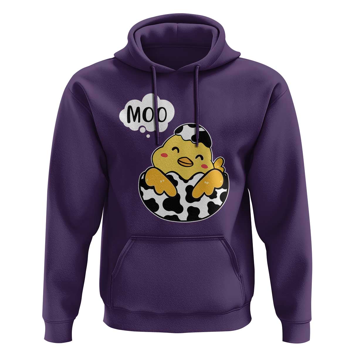 MOO Funny Chicken Fake Cow Hoodie - Wonder Print Shop