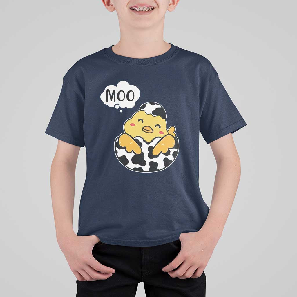 MOO Funny Chicken Fake Cow T Shirt For Kid - Wonder Print Shop