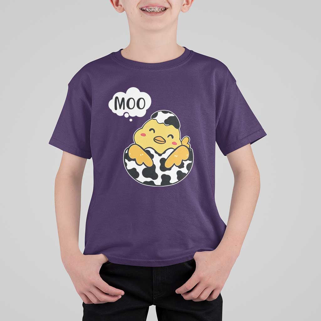 MOO Funny Chicken Fake Cow T Shirt For Kid - Wonder Print Shop