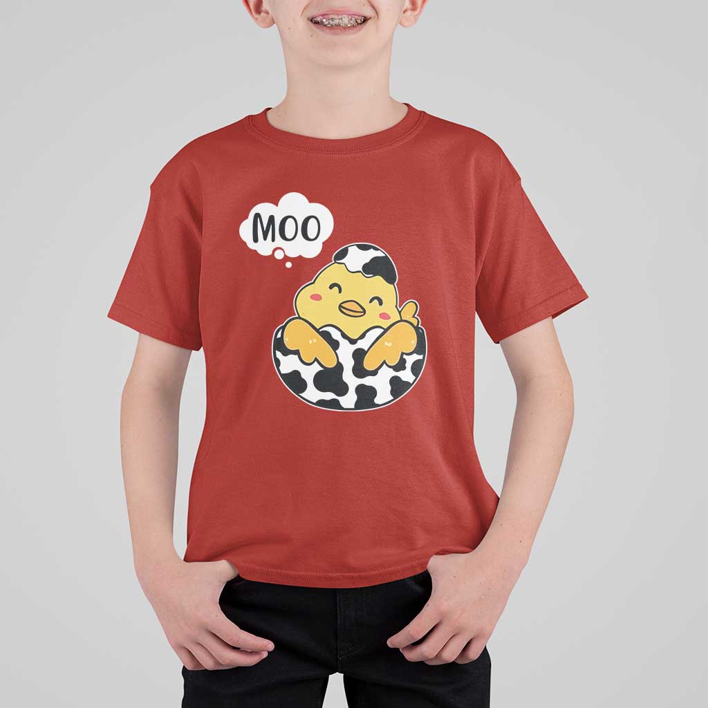 MOO Funny Chicken Fake Cow T Shirt For Kid - Wonder Print Shop