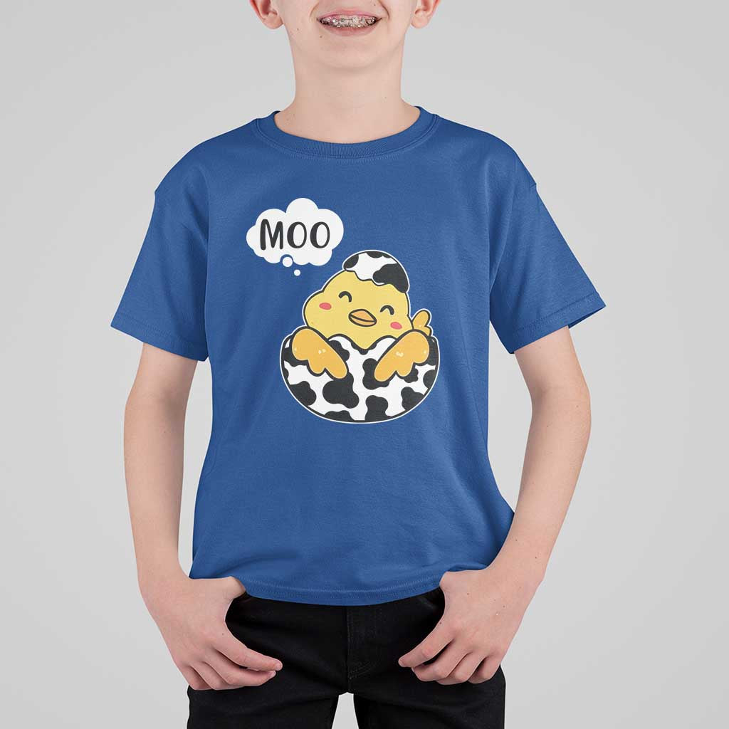 MOO Funny Chicken Fake Cow T Shirt For Kid - Wonder Print Shop
