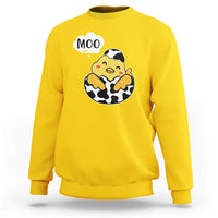MOO Funny Chicken Fake Cow Sweatshirt - Wonder Print Shop