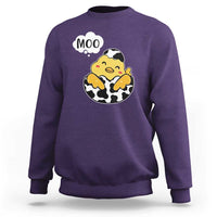 MOO Funny Chicken Fake Cow Sweatshirt - Wonder Print Shop