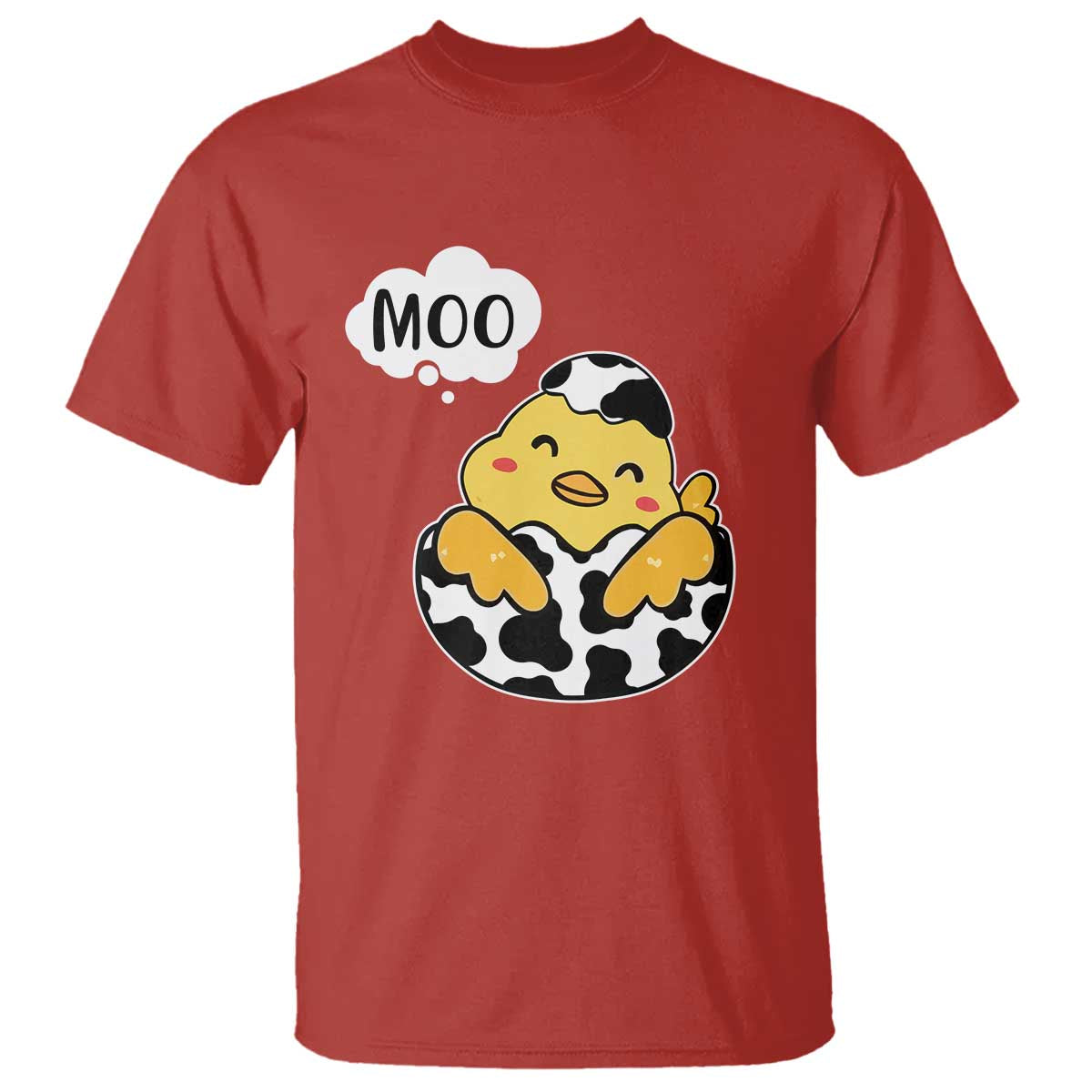 MOO Funny Chicken Fake Cow T Shirt - Wonder Print Shop