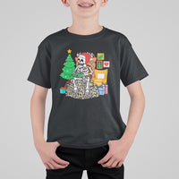 Christmas Gaming Skeleton Gamer Skull T Shirt For Kid - Wonder Print Shop