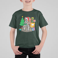 Christmas Gaming Skeleton Gamer Skull T Shirt For Kid - Wonder Print Shop